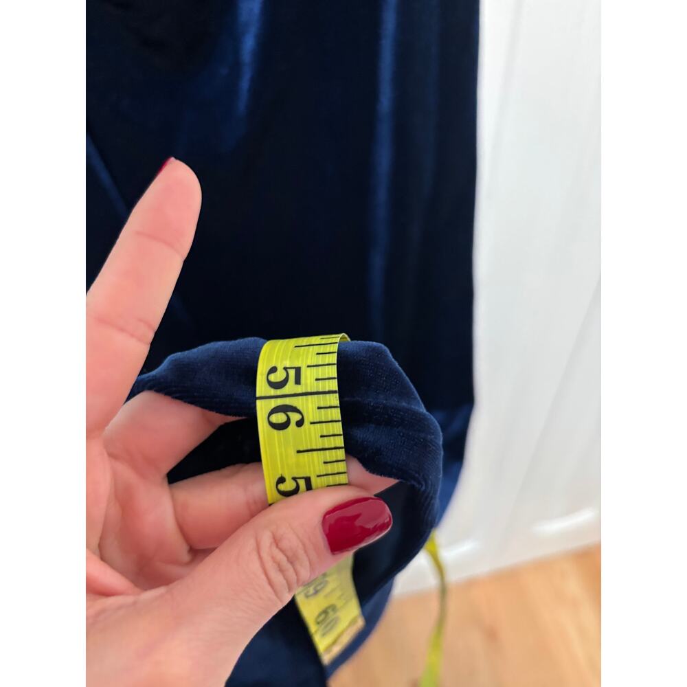 Unbranded Navy Blue Velvet Twist Midi Dress XXL - Picture 8 of 10